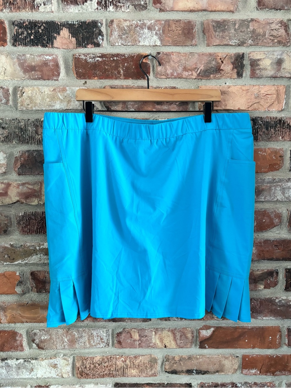 Chico’s Zenergy Blue Side Pleat Skort Skirt NWT